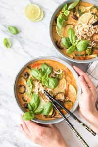 Thai Peanut Noodle Soup - plant-based, vegan, gluten free, refined sugar free - heavenlynnhealthy.com