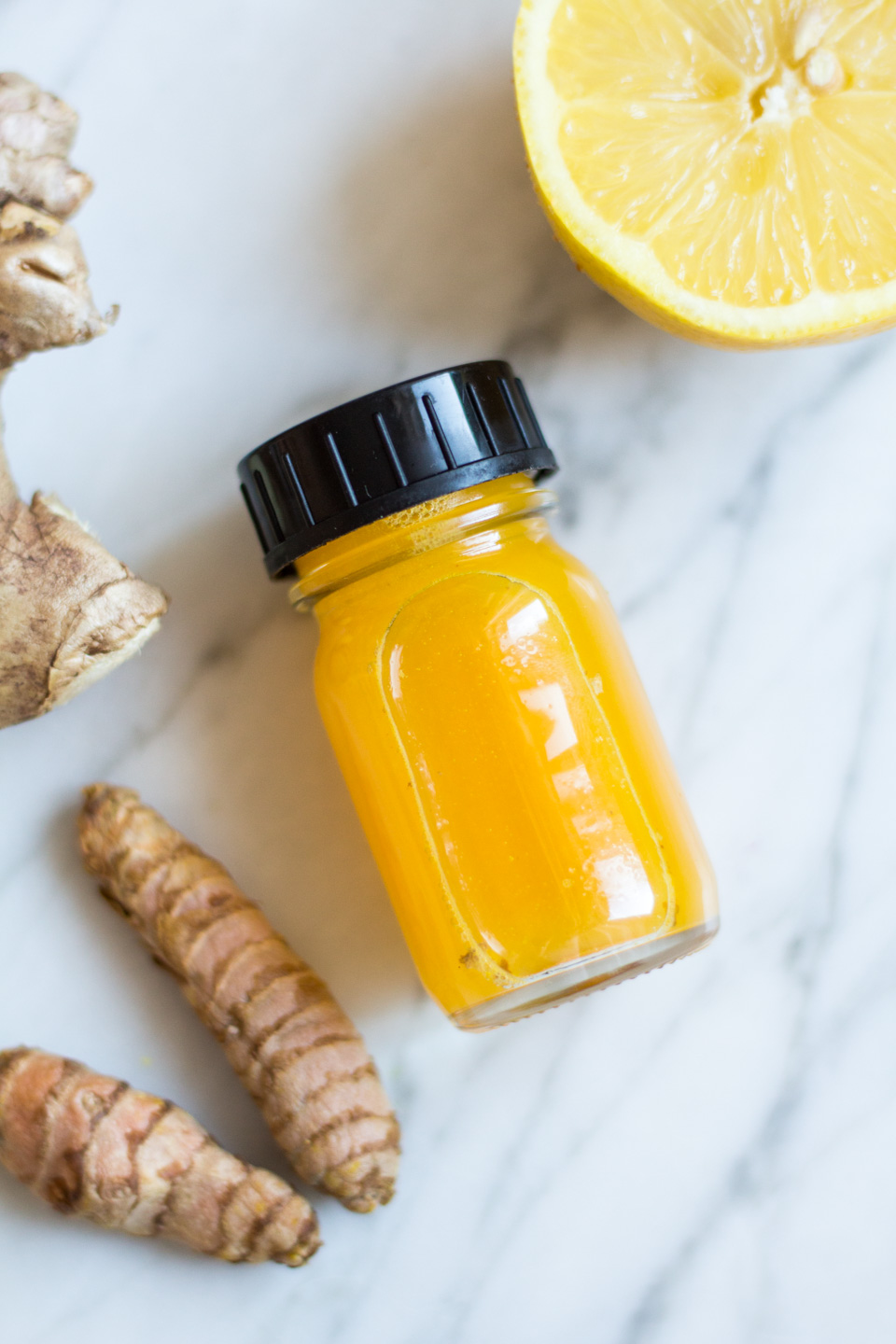 Healthy Lemon Ginger Turmeric Shot (No Juicier)